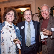 Ellis Landau ’65, P’91 (center), with Robin and Gary Jacobs, both ’66. Ellis Landau ’65, P’91 (center), with Robin and Gary Jacobs, both ’66.